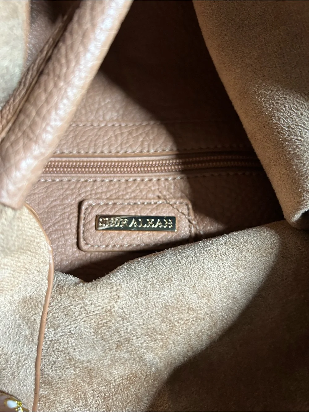 Shiraleah for Anthropologie Tan and Beige Two-Tone Hobo Shoulder Bag